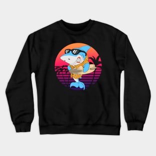 Surfer Shark Surfing Holidays Crewneck Sweatshirt